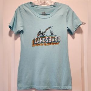 LANDSHARK WOMEN'S AQUA T-SHIRT SIZE SMALL